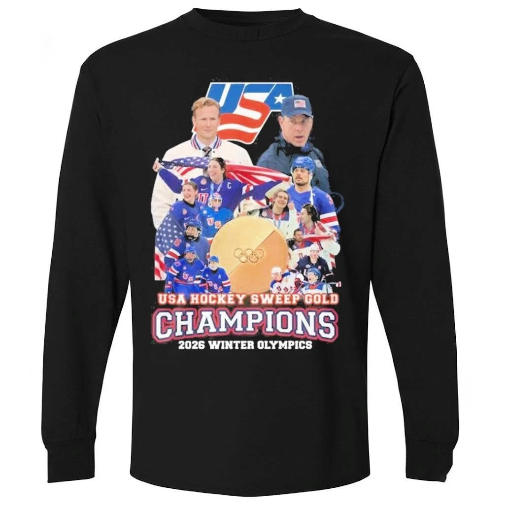 USA Hockey Sweep Gold Champions 2026 Winter Olympics Shirt