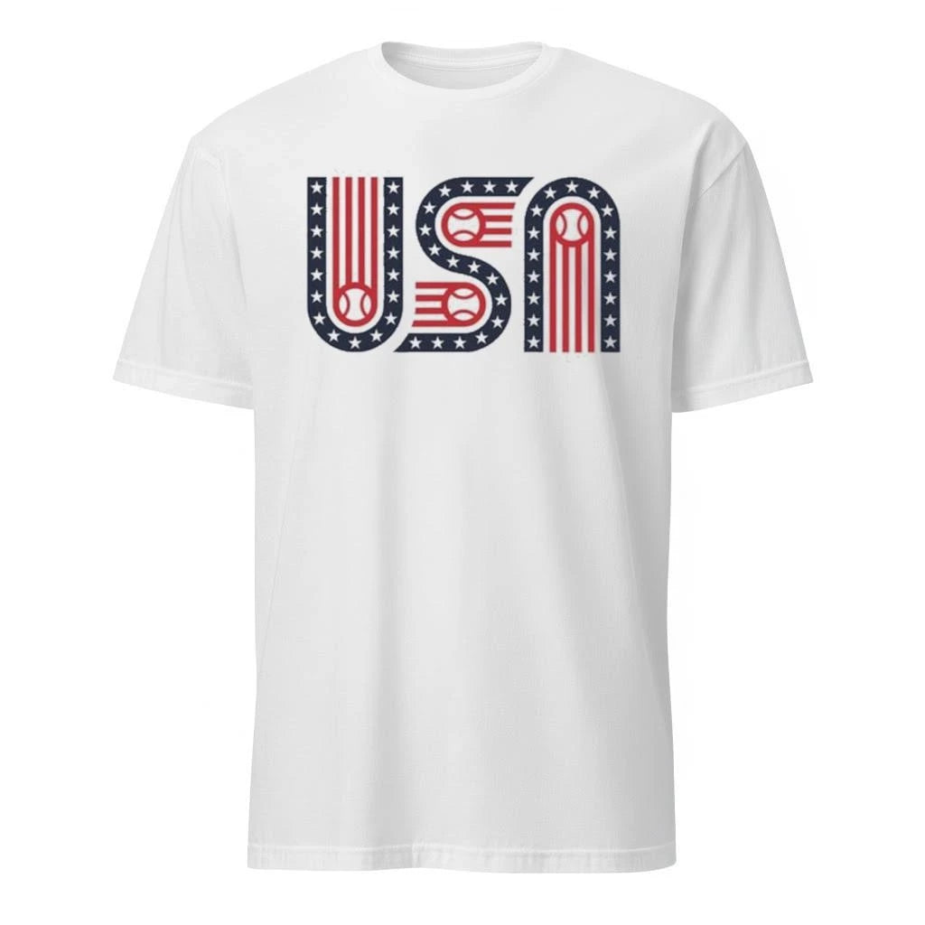 USA Stars Stripes And Baseball Shirt