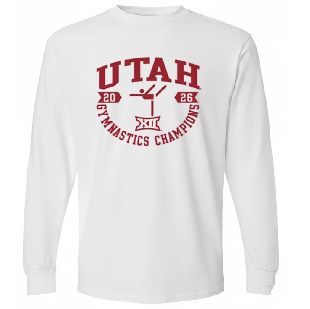 Utah Utes White Summit Sportswear Big 12 2026 Gymnastics Champions Shirt