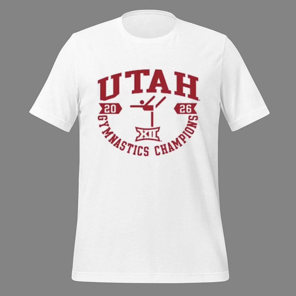 Utah Utes White Summit Sportswear Big 12 2026 Gymnastics Champions Shirt