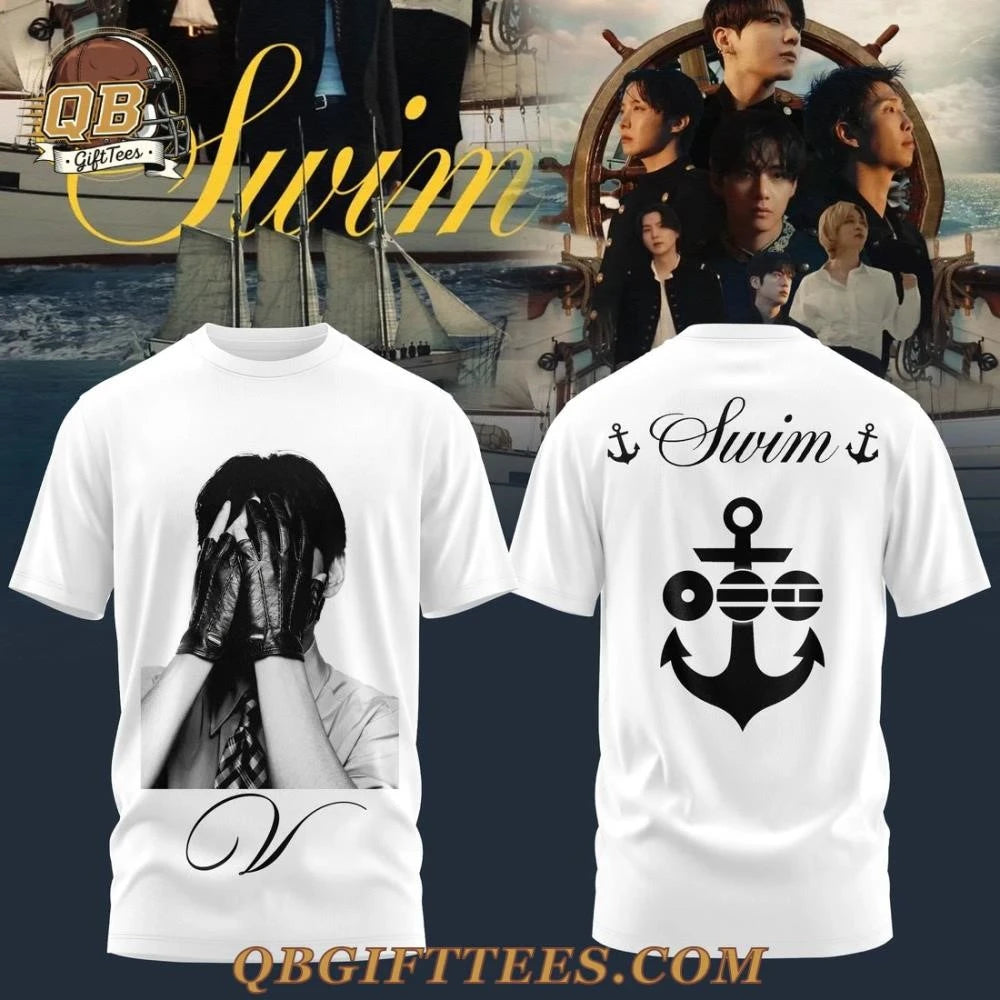 V BTS Swim Arirang Album Mixed Mesh For Fan Shirt