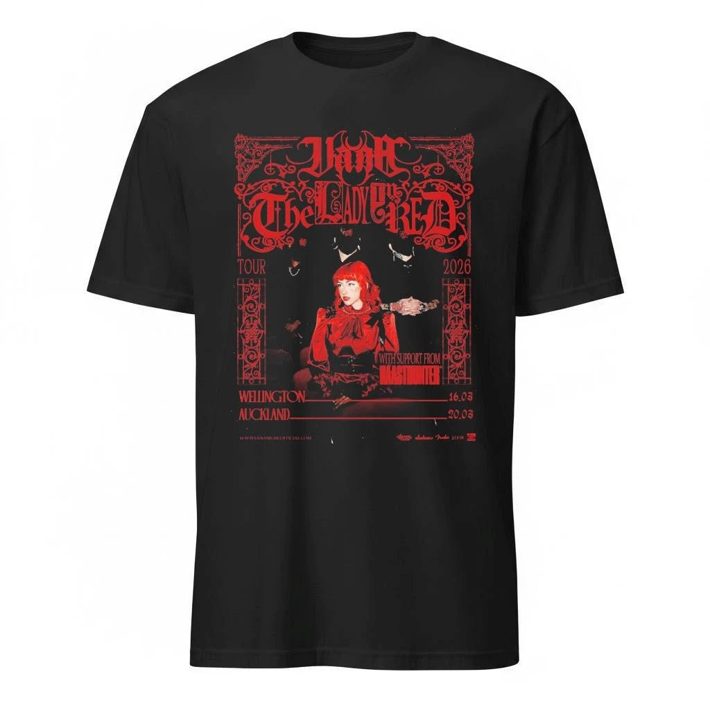 Vana The Lady In Red Tour 2026 New Zealand In Wellington And Auckland On March 16 And 20 2026 Shirt
