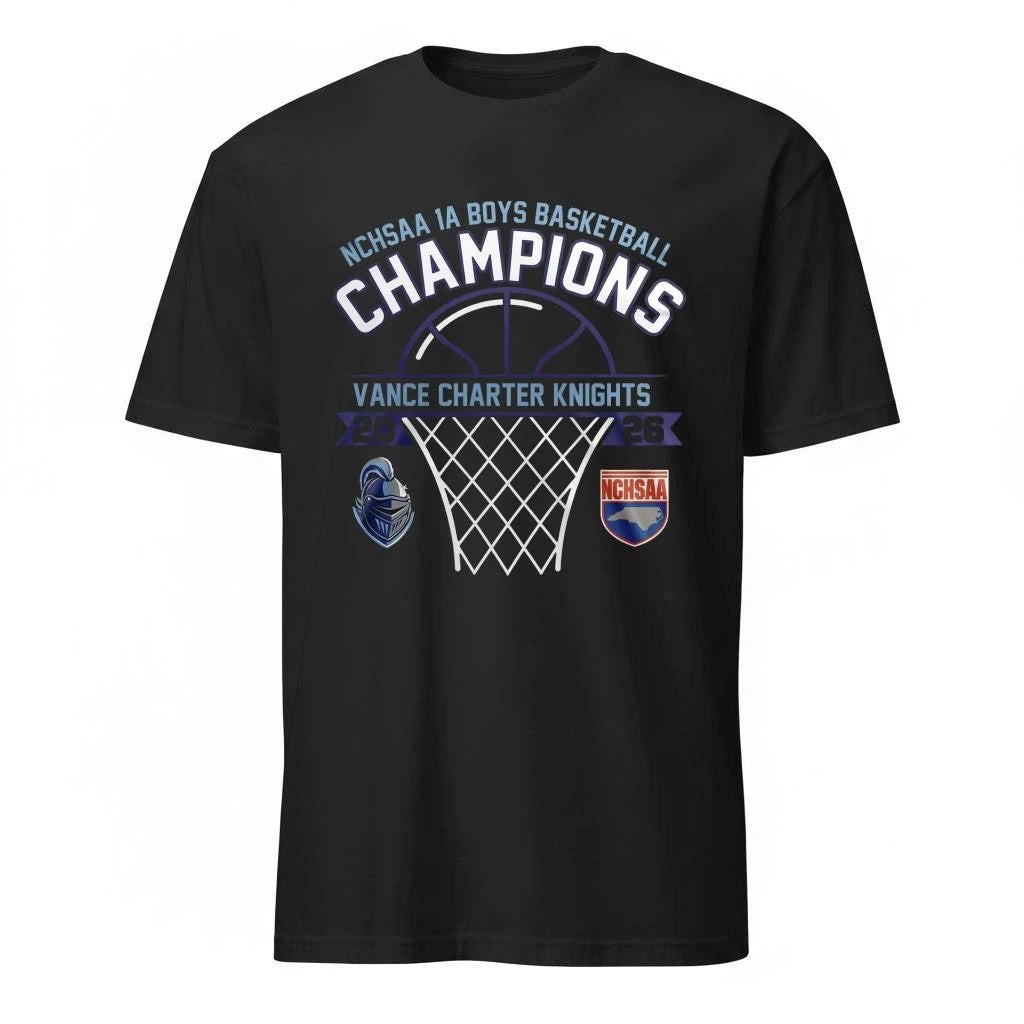 Vance Charter Knights 1A Boys Basketball Champions 2026 Shirt