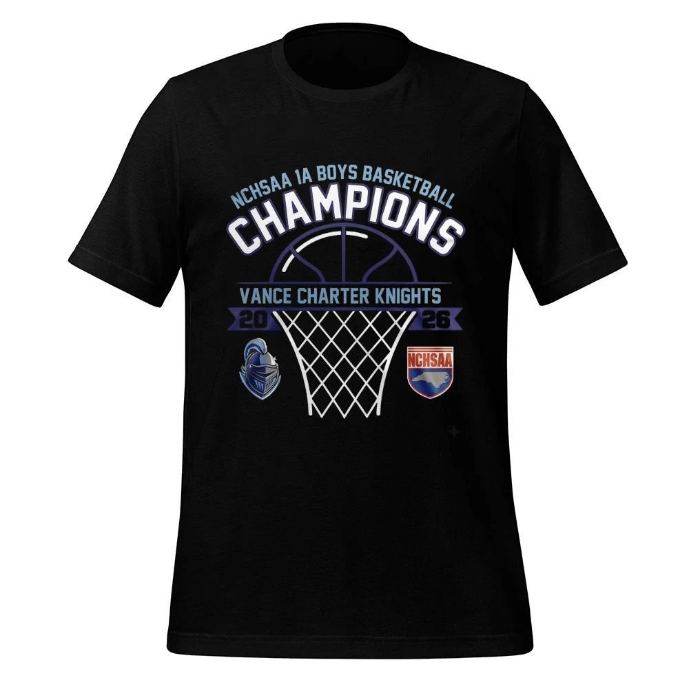 Vance Charter Knights 1A Boys Basketball Champions 2026 Shirt