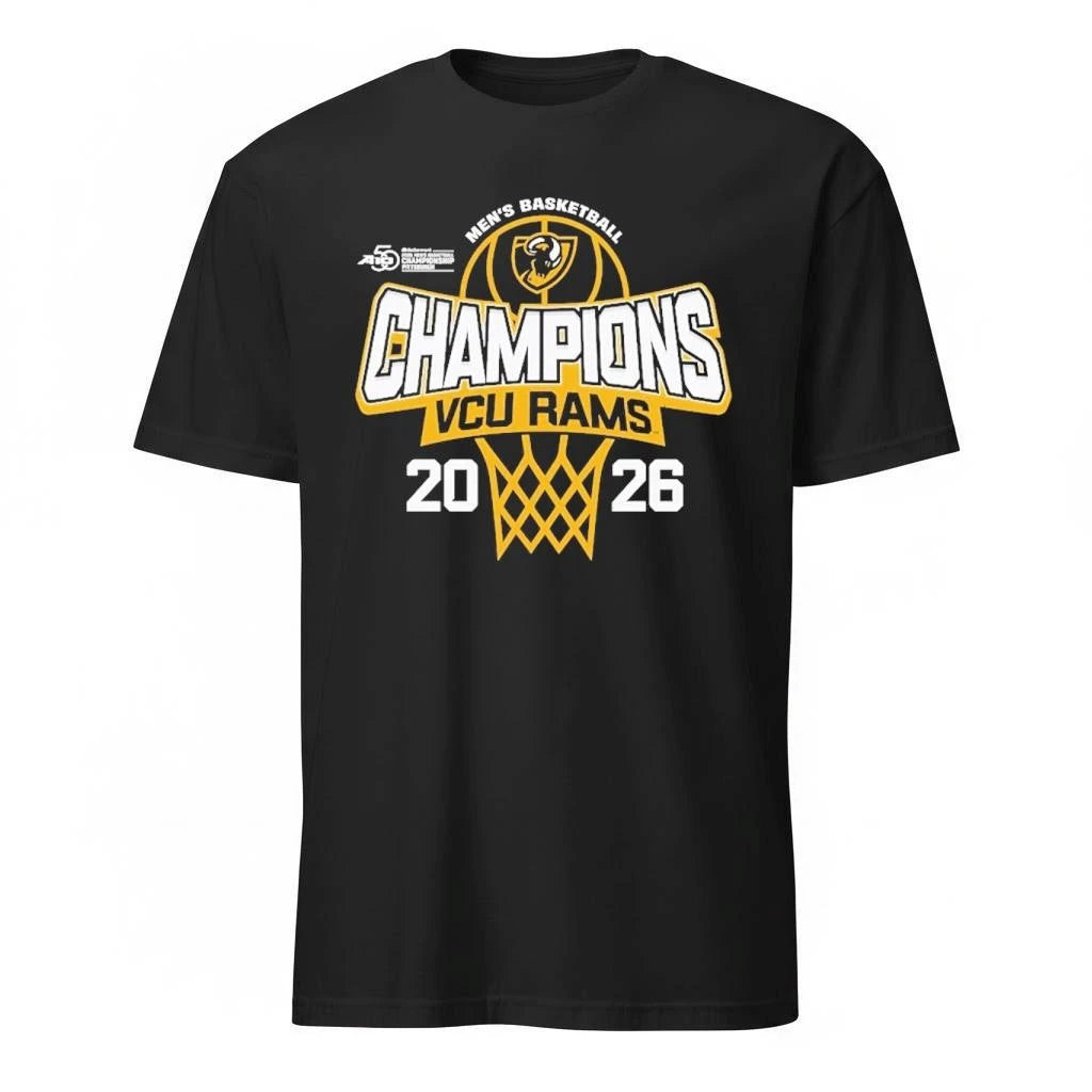 VCU Rams 84 Unisex 2026 A-10 Men’s Basketball Tournament Champions Shirt