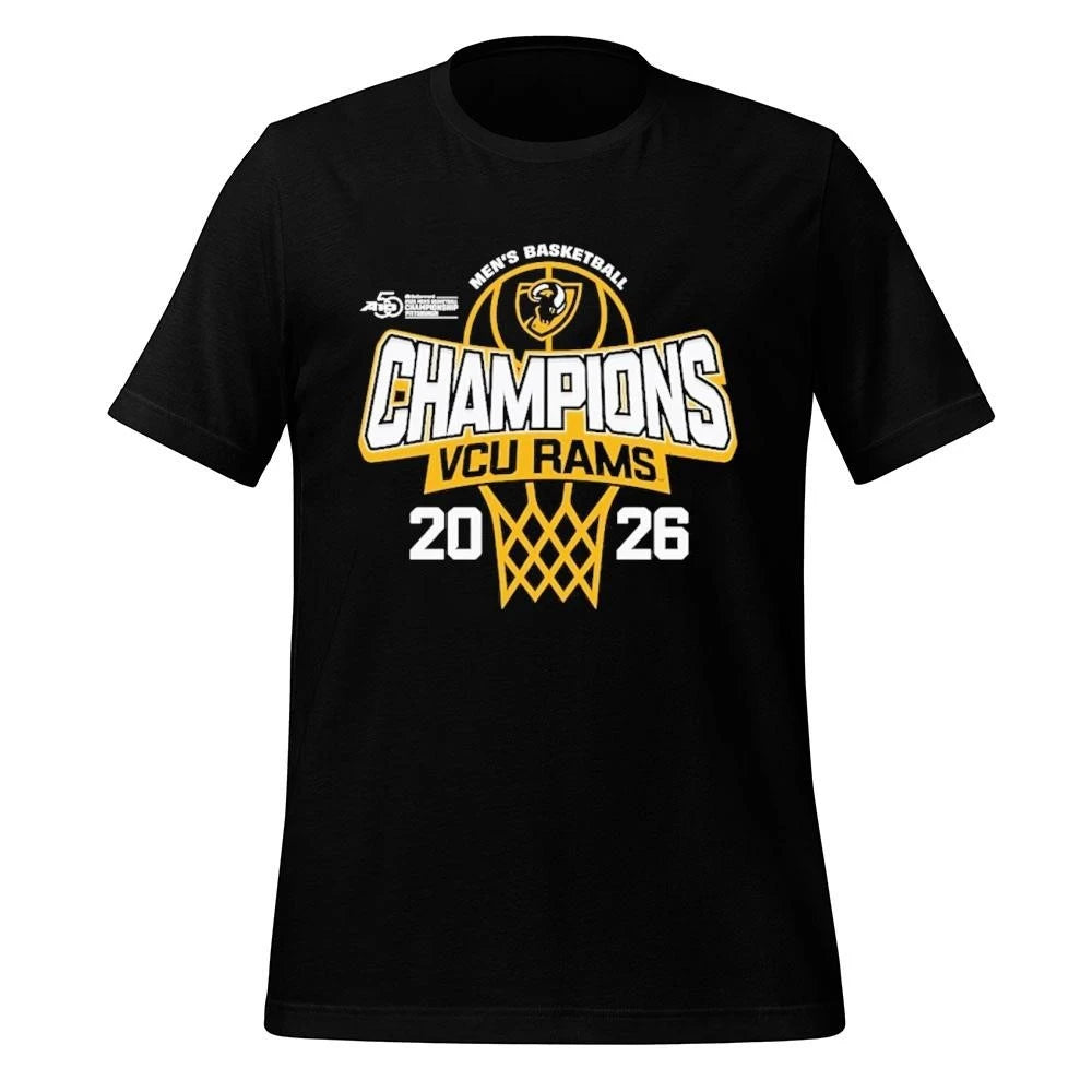 VCU Rams 84 Unisex 2026 A-10 Men’s Basketball Tournament Champions Shirt