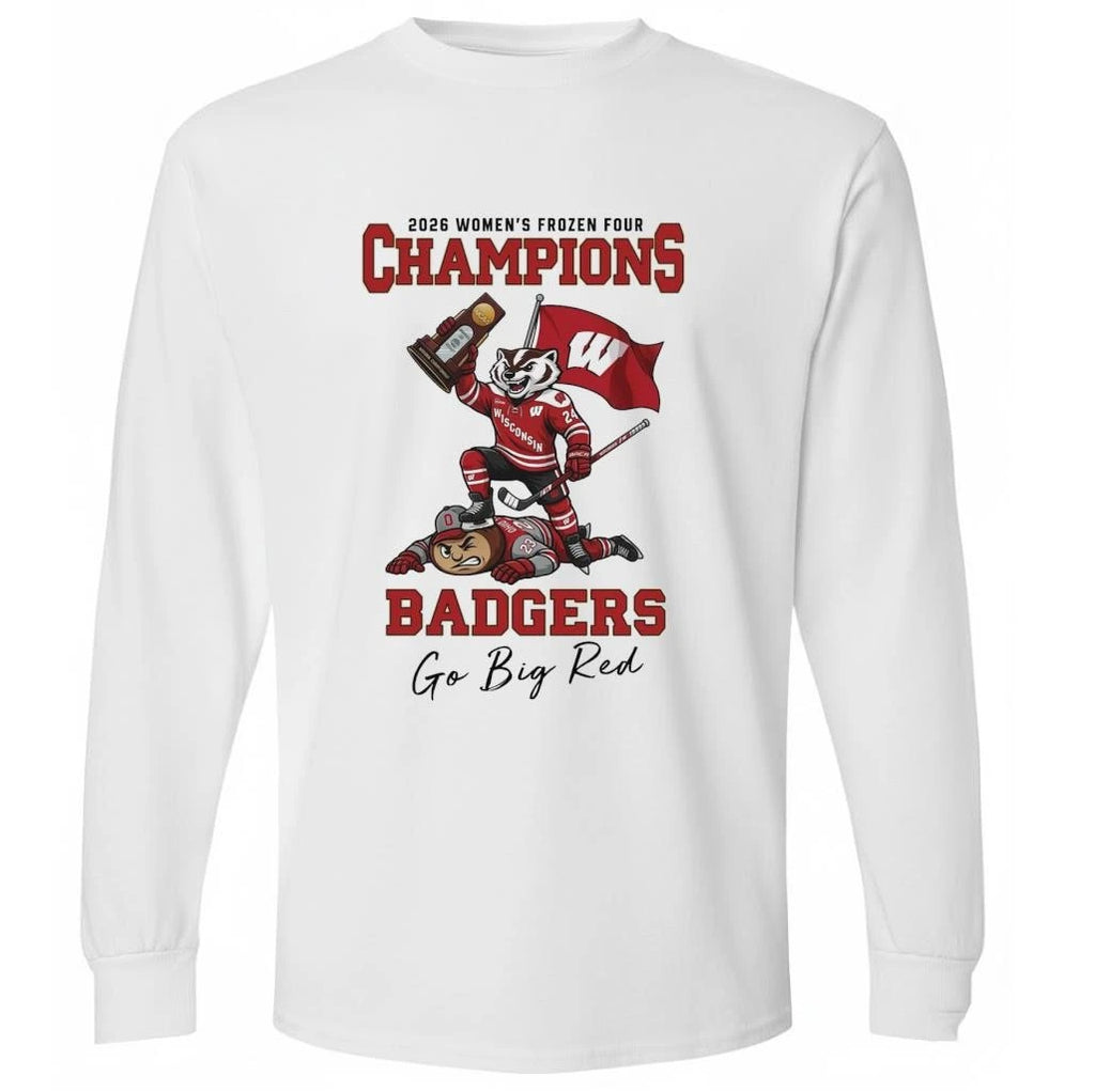 Wisconsin Badgers NCAA Women’s Ice Hockey National Champions 2026 Mascot Shirt