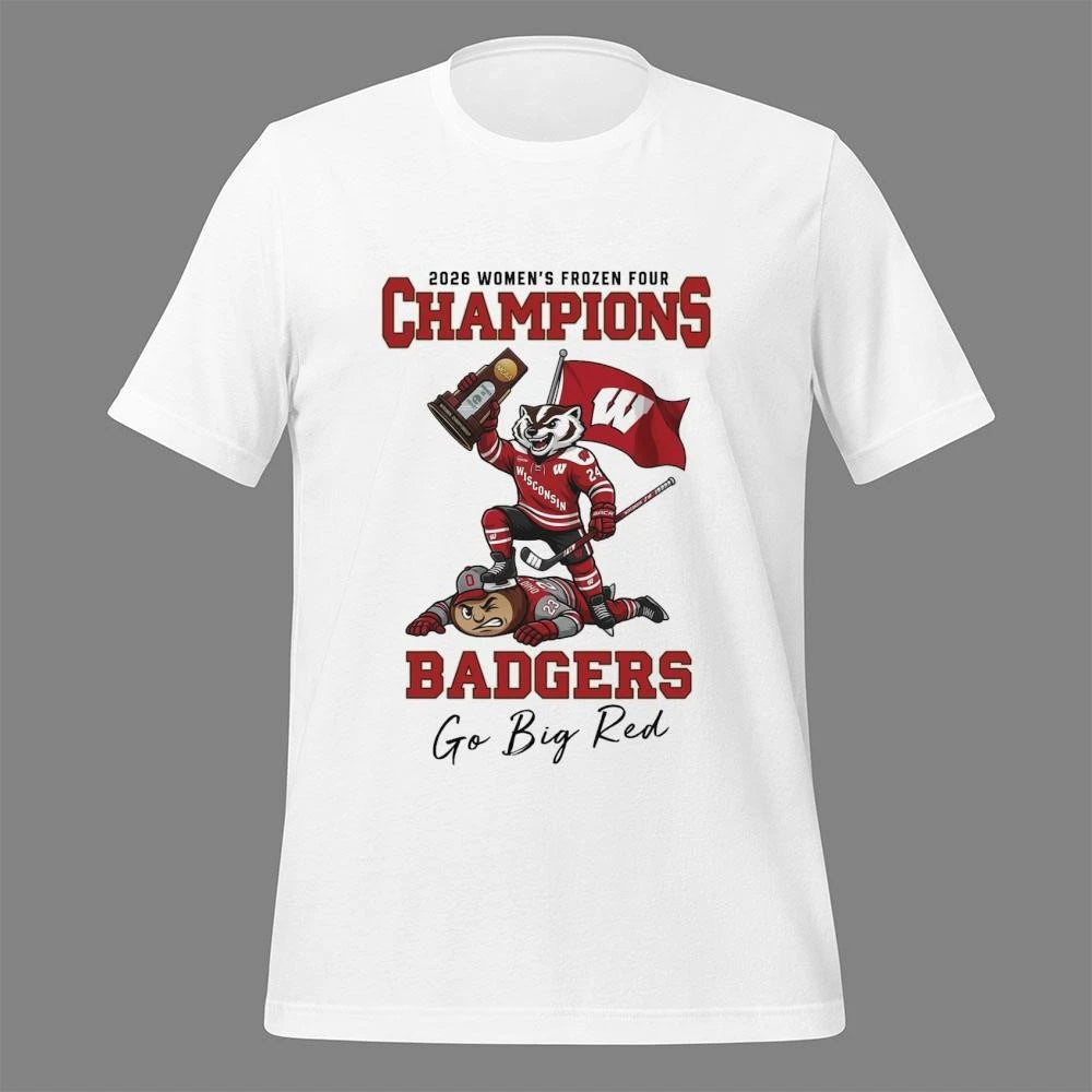 Wisconsin Badgers NCAA Women’s Ice Hockey National Champions 2026 Mascot Shirt