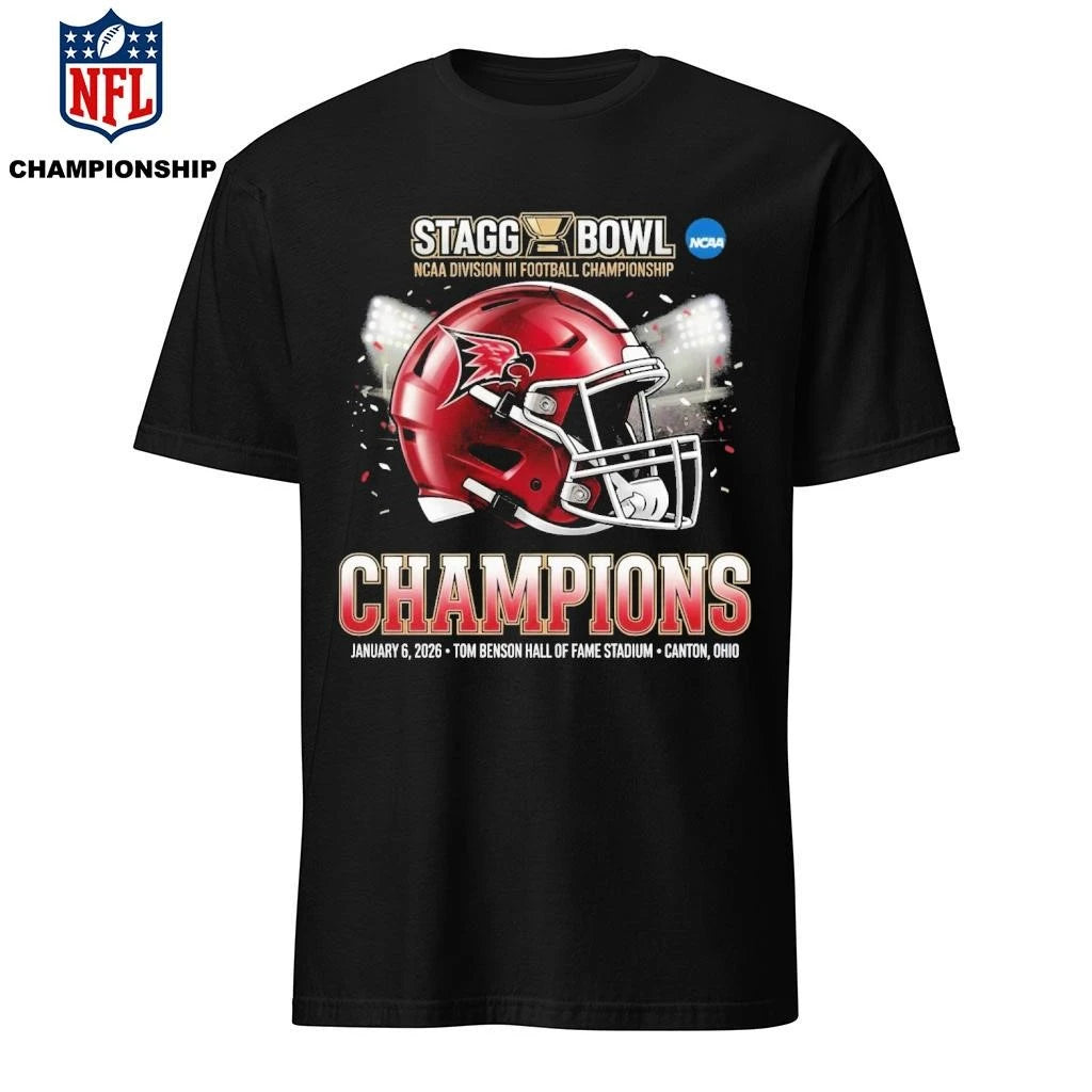 Wisconsin-river Falls Falcons Football Team Champion Stagg Bowl 2025 Ncaa Division Iii January 4 2026 At Tom Benson Hall Of Fame Stadium Shirt