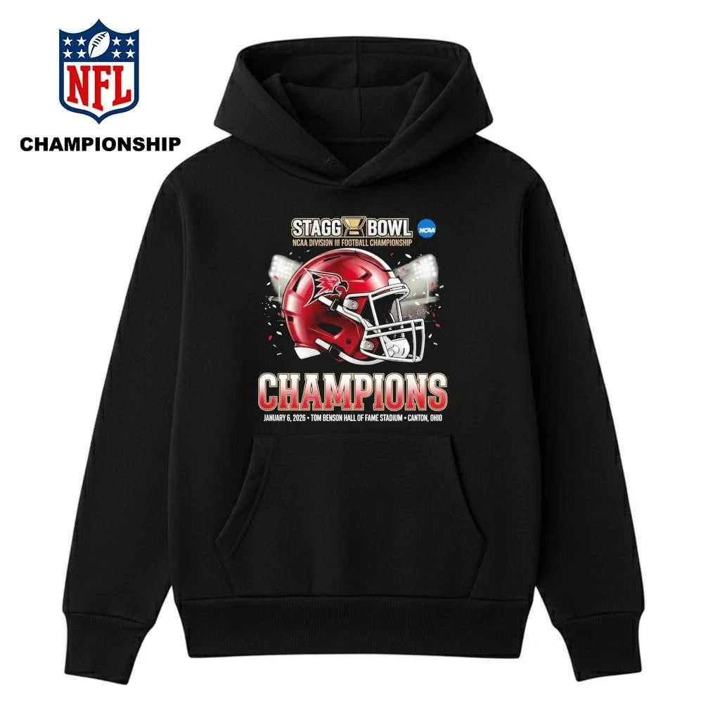 Wisconsin-river Falls Falcons Football Team Champion Stagg Bowl 2025 Ncaa Division Iii January 4 2026 At Tom Benson Hall Of Fame Stadium Shirt