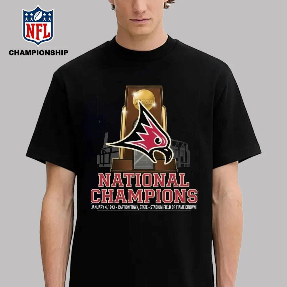 Wisconsin River Falls Falcons Stagg Bowl 2025 NCAA Division III Champion At Tom Benson Hall Of Fame Stadium Shirt