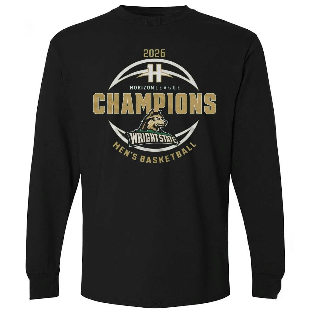 Wright State Raiders Men’s Basketball 2026 Horizon League Champions Locker Room Green Shirt
