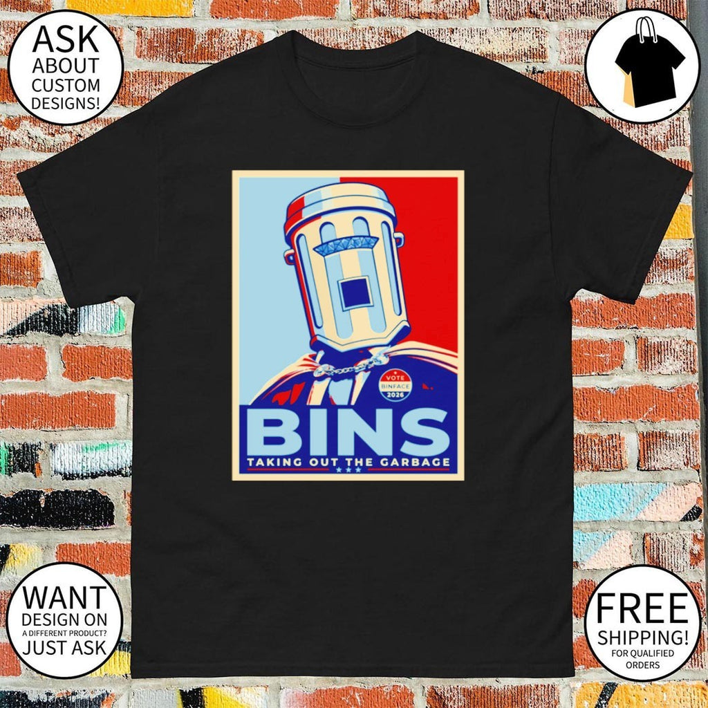 Vote Count Binface Bins Hope taking out the garbage shirt